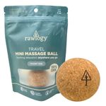 Travel Cork Massage Ball | RAWLOGY Back & Foot Massage Roller | Lightweight Alternative to Lacrosse Ball for Muscle Pain Relief (1.9 Inch (Pack of 1), Sanded Cork)