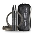 BEAR GRIP Premium Adult Speed Skipping Rope – Adjustable Self-Locking Jump Rope with Cable Protector, Carry Pouch & 2 Steel Ropes - Ideal for HIIT, Crossfit, Boxing, MMA, Fitness & Workouts