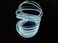 Reyzauyr USB EL Wire Car Lights Neon Tube Illumination Electroluminescence Wires Strip Atmosphere Cold Light for Xmas Party Decoration Pub(2m/6ft, White)