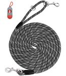 Long Dog Leash for Dog Training15FT 30FT 50FT, Check Cord Recall Training Agility Lead for Large Medium Small Dogs,Rope Leashes Great for Playing, Camping, or Backyard