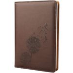 Leather Journal Notebook, Leather Bound Journal for Men and Women, Travel Dairy to Write in, Best Gifts for Teens Girls and Boys (Dandelion, Brown)