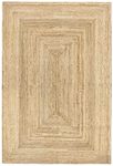 HAMID Rug Jute Alhambra Natural Colour, Jute Rug, Area Rug 100% Jute Fibre Hand Wovem, Braided Rug for Home, Living Room, Floor Carpet..(300x200cm)