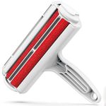Reusable Pet Hair Remover for Dog and Cat Fur – Multi-Surface Lint Roller for Furniture, Couch, Carpet, Car Seats and Bedding – Portable Fur Removal Tool (Red)