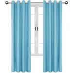 JIVINER Kids Bedroom Blackout Curtains Noise Reducing Thermal Insulated Drapes for Living Room Energy Efficient Curtains (Light Blue, W42 X L84,2 Panels)