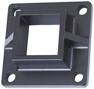 NMI Fence - Floor Mount Bracket for 2 1/2" Post Trim for Amuminum Ornamental Fencing- NW302-26 - Black - Nationwide Industries