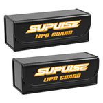 SUPULSE Lipo Safe Bag Fireproof Explosionproof Bag Lipo Battery Bag Lipo Battery Storage Guard Safe for Charge & Storage（2 pcs）