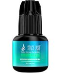 Stacy Lash Extra Strong Evolution Advanced Eyelash Extension Glue (0.17fl.oz/5ml)/ 1Sec Dry /6Weeks Retention/Black Adhesive/Professional Supplies