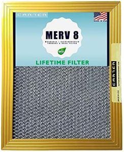 CARTER | MERV 8 | HVAC & Furnace Filter | Washable Electrostatic | High Dust Holding Capacity