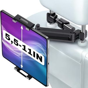 LEGLO Car Headrest Mount, Angle Adjustable Headrest Tablet Mount, Universal Tablet Holder for Car Backseat, for 5" to 12.9" iPad/Tablet/Smartphone/Nintendo Switch