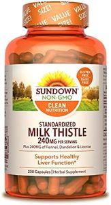 Sundown Naturals Milk Thistle XTRA 240 mg, 250 Capsules