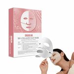 DEJIN 5Pcs Bio Collagen Face Mask Real Deep Hydration Set, Collagen Treatment for Pore Minimizing, Elasticity & Firming - Night Repair & Brightening Skin Tone Mask