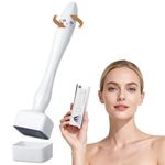 Flintronic Adjustable Derma Stamp, Microneedling Dermastamp with 140 Micro-Needles, 0-3MM Dermapen for Hair Beard Growth, Enhanced Skin Elasticity for Face, Body (White)