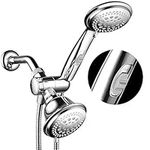 HotelSpa Ultra Luxury 42 Setting Shower Head / Handheld Shower Combo with Patented ON/Off Pause Switch and 5-7 Foot Stretchable Stainless Steel Hose / Premium Chrome