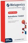 Metagenics NutraGems CoQ10 300 mg - Antioxidant Supplement - for Energy Production Support* - Coenzyme Q10 - Lycopene for Color - Non-GMO & Gluten-Free - 30 Chewable Gels