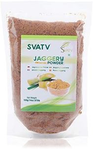 SVATV Jaggery Powder Brown Sugar, Natural sweetenerner,Vegan, Gluten Free, Cane Sugar Alternative, Substitute for Baking, Low Glycemic, Unrefined 500g, 1.1lb, 17.63oz