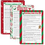 Watayo 62 Pieces Christmas Trivia Party Game Cards-Xmas Festival Guessing Activity for Adult Annual Festive Events Christmas Party Decorations