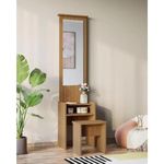 Wakefit Dressing Table with Mirror | 1 Year Warranty | Dressing Table, Dressing Table with Mirror and Storage, Dressing Table with Stool, Diwali Gifts (Engineered Wood - Urban Teak, Heka)