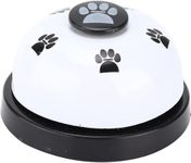 Dog Trust Pet Bell 1Pc Dog Training Bell Puppy Pet Training Bells Dog Cat Door Bell Clear Ring Tell Bell with Non-Skid Rubber Base Communication Device for Your Pet White