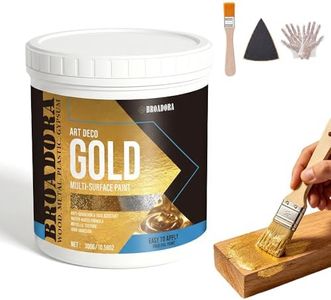 Weather-Resistant Water-Based Gold Paint, Weather Resistant Water Based Gold Paint for Metal Wood and Stone, Waterproof Golden Coating Non Fading for Furniture, Handcrafts, Home Decor (300g)