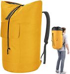 College Dorm Laundry Bag Extra Large, 115L Laundry Backpack for College, Heavy Duty Laundry Bag for Camp, Yellow Backpack Laundry Bag, Dirty Clothes Bag for Dorm, Trips, Laundromat, Apartment