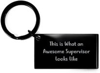 CUCOLUS Supervisor Gifts from Friends, Supervisor Keychain Valentine's Day Unique Gifts, This Is What An Awesome Supervisor Looks Like Inspirational Quote