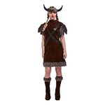 My Illusions Mens Viking Costume Womens Historical Fancy Dress Teachers Book Day Adults Stag Do Halloween Outfit (Viking Woman)