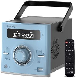 Lecteur CD Portable pour Enfants - FM Radio CD Boombox avec Bluetooth, entrée USB, Port AUX et Sortie Casque, Stéréo Haut-parleurs (118 Blue)