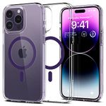 Spigen Case for iPhone 14 Pro Max Case: Ultra Hybrid MagFit [Compatible with Magsafe], Shockproof, Anti-Yellowing for iPhone 14 Pro Max Case - Deep Purple