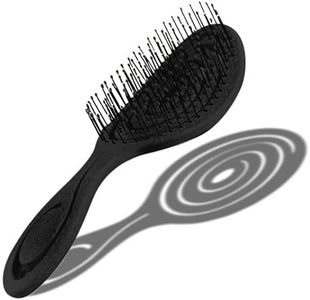 CHIARA AMBRA Bio Friendly Detangling Hair Brush for Women, Men & Children - Hair Straightening Brushes for Straight, Curly & Wet Hair - No Tugging Detangler - Vegan Vent Hairbrush – Black