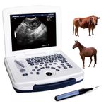 DAWEI Vet Ultrasound Machine Laptop Veterinary B-Ultra Sound Scanner with Rectal Probe for Ranch Pets Cattle,Sheep,Horses,Dogs,Cats,Pigs.