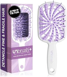 FHI Heat New UNbrush!! UNbrush Plus Detangler Brush for Gentle and Effective Detangling on Wet or Dry Fragile Hair Types — 84 UltraFlex Bristles, Ultra-Light, Anti-Static, Vented Hair Brush