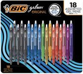 BIC Gelocity Gel Pens Retractable Medium Point 0.7mm, 18 Count