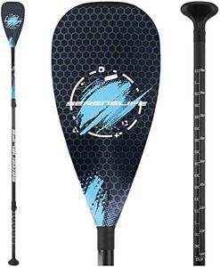 SereneLife Adjustable SUP Paddle - Adjustable 3-Piece Mix Carbonfiber Paddle, Lightweight & Comfortable to Use, Includes Carrying Bag w/ Zip and Handle, Comfortable Grip & Powerful Stroke