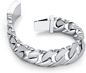 Urban Jewelry Massive 316L Stainless Steel Silver Color Link Chain Bracelet 8.3 Inches