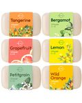 O Naturals Moisturizing 6pc Natural Citrus Soap Bar for Face & Hand - Shower Soap, Body Wash Bar - Gift for Women