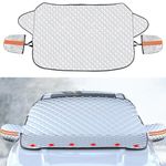 Amdonalo Windscreen Snow Covers Magnetic Car Sunshade Front Window Windshield Cover 88.58in x 43.3in Universal