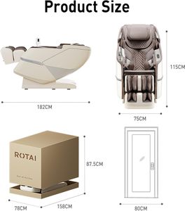 ROTAI 4D Massage Chair – Full Body Recliner, Beige