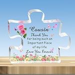 JMIMO Cousin Gifts Cousin Puzzle For Women Cousin Christmas Birthday Gifts - Thank You For Being Such An Important Piece Of My Life