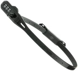 Hiplok Z LOK Combo Bike Lock/Motorbike Helmet Lock - Black. 3 Digit Code. Steel Core & 45cm Locking Length. Optional Bracket