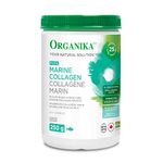 Organika Marine Collagen Powder- Wild-Caught from North Atlantic- Supports Hair, Nail, Skin Health, Pure Hydrolyzed Form, Tasteless - 250g