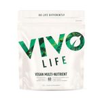 Vivo life - Vegan Multivitamin Multinutrient & Mineral Supplement, 60 Day Supply, 120 Capsules, with Vitamins A, D3, B12 and Zinc