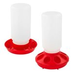 KCT Chicken Feeder & Drinker Set 1kg/1L Poultry Trough Feeding Bowl Waterer