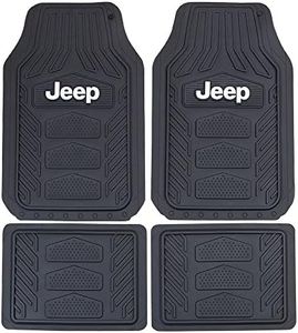 Plasticolor 001668R01 Jeep Weatherpro 4 Piece Floor Mats Set, Floor Mats, One Size, Black