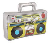 HENBRANDT 2 x BOOM BOX INFLATABLE BLOW UP SPEAKER FANCY DRESS ACCESSORY STEREO STAG PARTY PROP