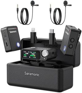 Saramonic Ultra | Wireless Lavalier Microphone, 32-Bit Float Recording, Timecode Sync, Noise Cancellation, IPX5 Water Resistance, 984’ Range, 130dB SPL, for iPhone, Android, Camera (ULTRA03)