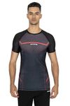 HYPD T-Shirt for Men, Compression Legacy T-Shirt Gym and Sports Wear | T-Shirt for Men | Body fit Skinny T-Shirt | (M, Red)