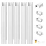 Memrita 4" W 7 Ft L PVC Decorative Line Set Cover Kit for Ductless Mini Split Air Conditioners,Line Set Tubing Cover for Central AC,Heat Pumps Systems