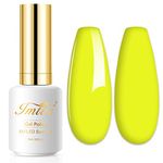 Imtiti Neon Gel Nail Polish, 1 Pcs 0.5 Fl Oz Neon Yellow Gel Polish Soak Off LED U V Nail Gel Polish Spring Summer Gel Nail Polish DIY Nail Art Starter Manicure Salon Gel Nail Kit for Women Girls