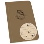 Rite in the Rain Waterproof Paper Tactical Memo Book Side Bound Field Flex Cover Tan 120 Pages 60 Sheets Tan Perfect Bound Binding Imperial & Metric Rulers Map Scales Conversion Charts 3¼ x 6- Inch