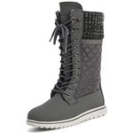 Polar Boot Womens Tall Durable Faux Fur Winter Rain Snow Waterproof Outdoor Calf Boots - 6 - GRE39 AYC0536